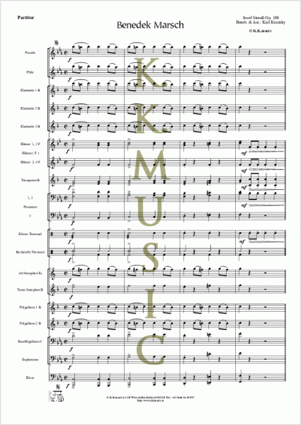 STRAUSS, Josef - Benedek Marsch (Blasmusik)