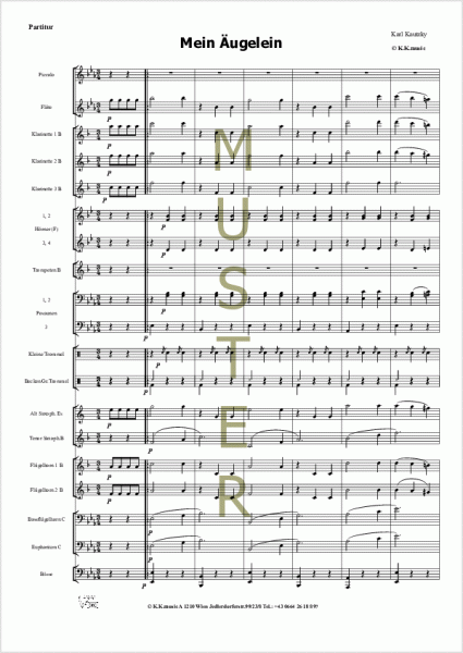 KAUTZKY, Karl - Mein Äugelein (Blasmusik)
