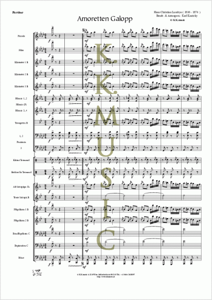 LUMBYE, Hans Christian - Amoretten Galopp (Blasmusik)