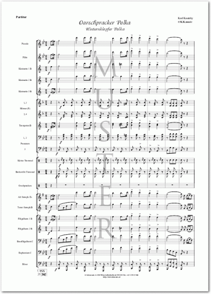 KAUTZKY, Karl - Oarschpracker (Hinternklopfer) Polka (Blasmusik)