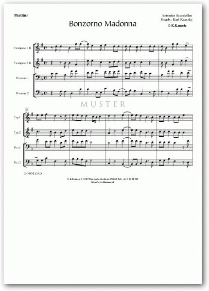 SCANDELLUS, Antonius - Bonzorno Madonna (Blechbläserquartett)
