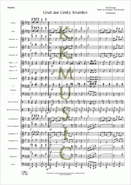 KAUTZKY, Karl - Gruß aus Cesky Krumlov (Blasmusik)