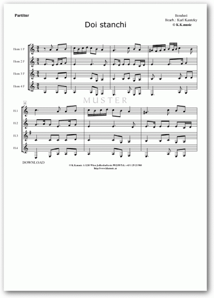 BENDUSI - Doi stanchi (Hornquartett)