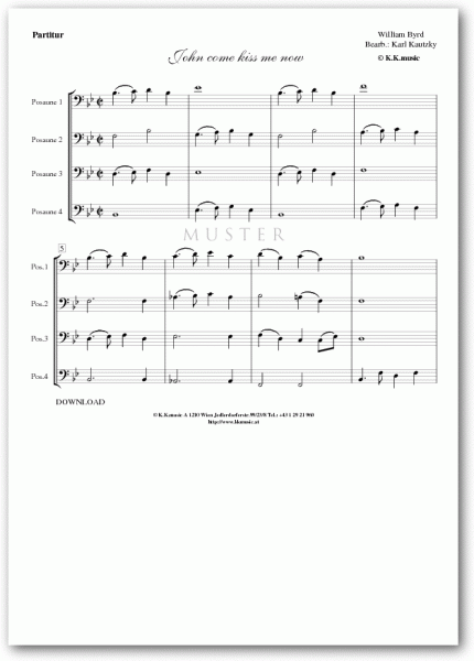 BYRD, William - John Dome kiss me now (Posaunenquartett)