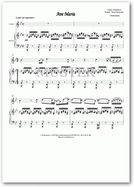 SCHUBERT, Franz - Ave Maria (Violine - Klavier)