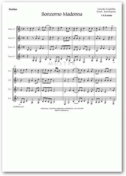 SCANDELLUS, Antonius - Bonzorno Madonna (Hornquartett)