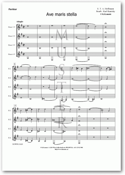 HOFFMANN E. T. A. - Ave maris stella (Hornquartett)