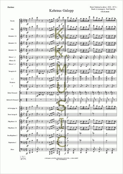 LUMBYE, Hans Christian - Kehraus Galopp (Blasmusik)