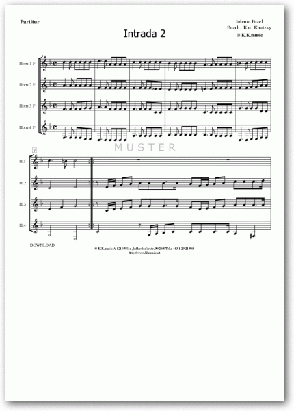 PEZEL, Johann - Intrada 02 (Hornquartett)