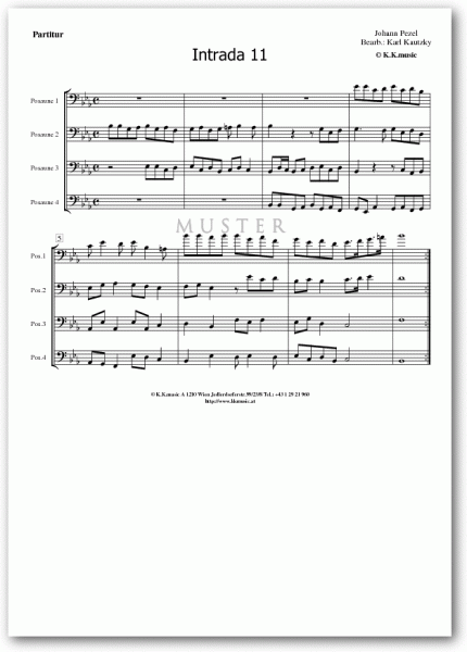 PEZEL, Johann - Intrada 11 (Posaunenquartett)