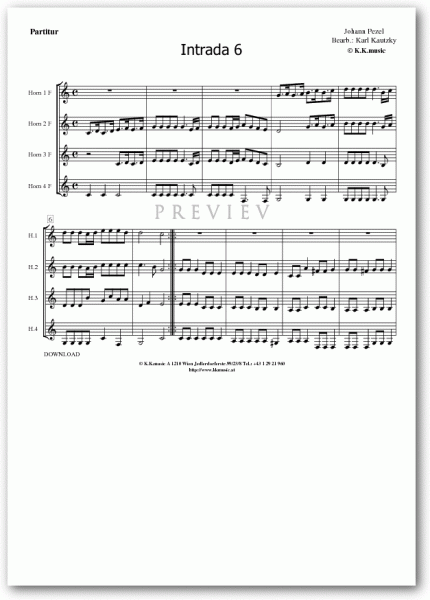 PEZEL, Johann - Intrada 06 (Hornquartett)