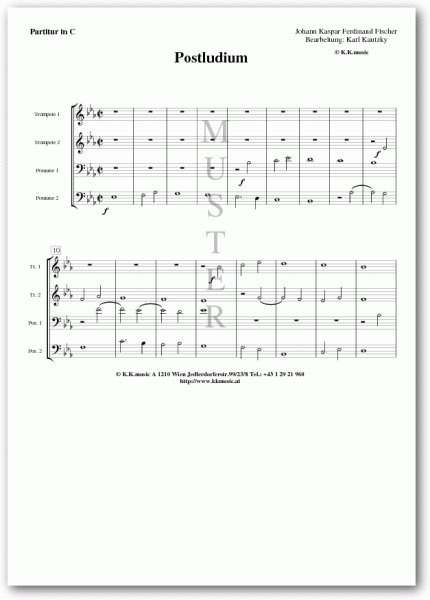 FISCHER, Johann Kaspar - Postludium (2 Trompeten 2 Posaunen)