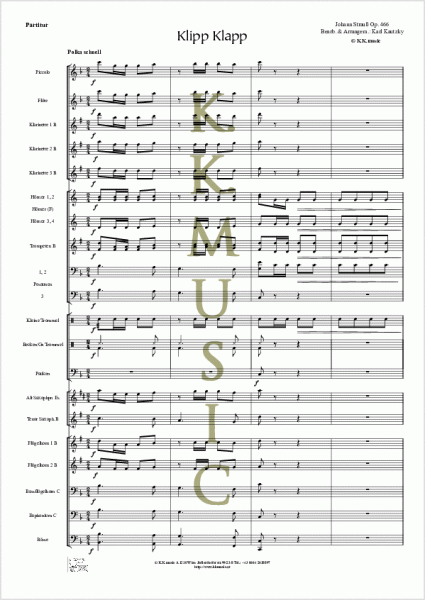 STRAUSS, Johann - Klipp Klapp (Blasmusik)