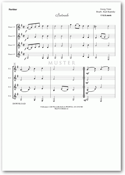 VINTZ, Georg - Intrade (Hornquartett)