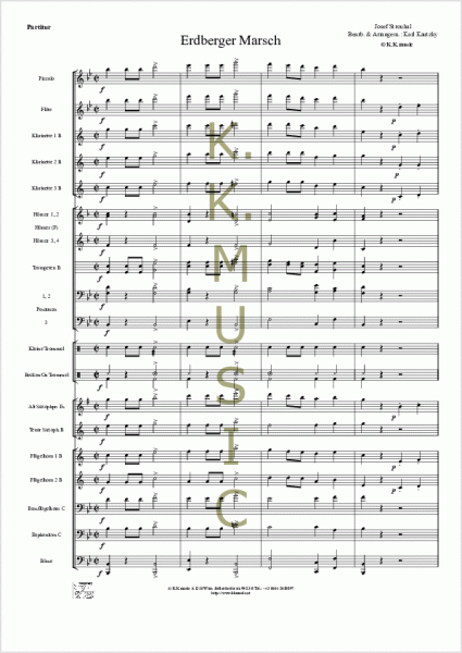 STROUHAL, Josef - Erdberger Marsch (Blasmusik)