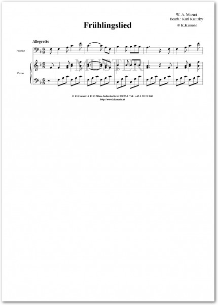 MOZART, Wolfgang Amadeus - Frühlingslied (Posaune - Klavier)