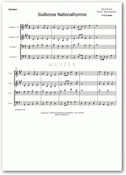 TAE, Ahn Eak - Südkorea Nationalhymne (Blechbläserquartett)