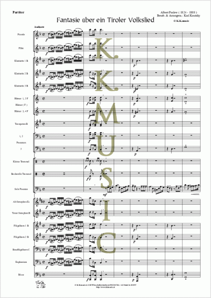 PARLOW, Albert - Fantasie über ein Tiroler Volkslied (Blasmusik)