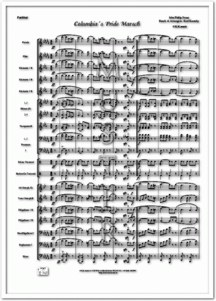 SOUSA, John Philip - Columbia´s Pride Marsch (Blasmusik)