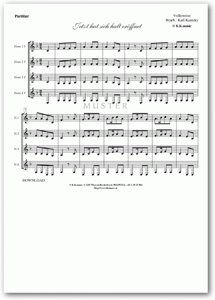 VOLKSWEISE - Jetzt hat sich halt eröffnet - Weihnachten (Hornquartett)