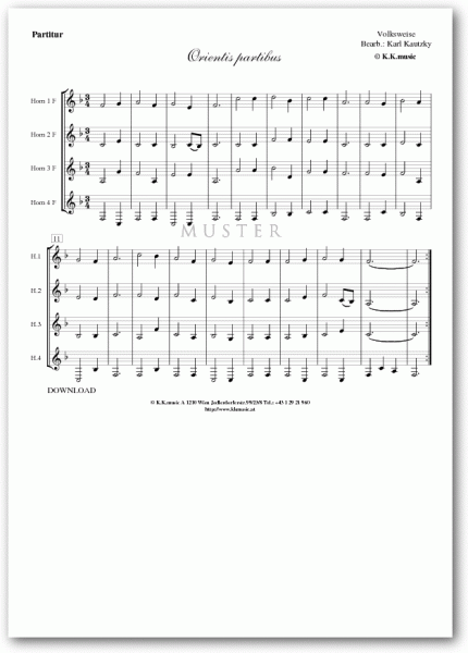 VOLKSWEISE - Orientis partibus - Weihnachten (Hornquartett)