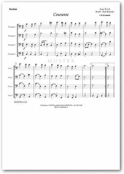POSCH, Isaac - Courante (Posaunenquartett)