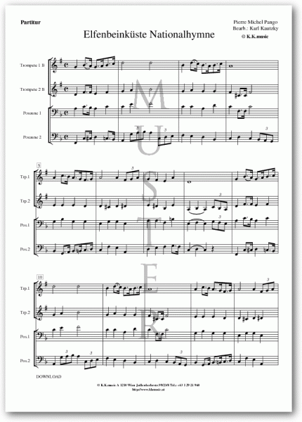 Elfenbeinküste Nationalhymne - PANGO, Pierre Michel (Blechbläserquartett)