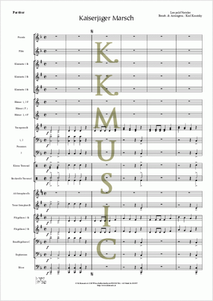 NATZLER, Leopold - Kaiserjäger Marsch (Blasmusik)