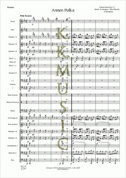 STRAUSS, Johann - Annen Polka (Blasmusik)
