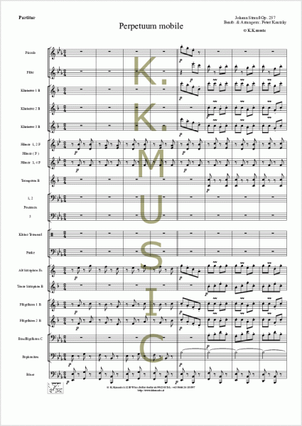 STRAUSS, Johann - Perpetuum mobile (Blasmusik)