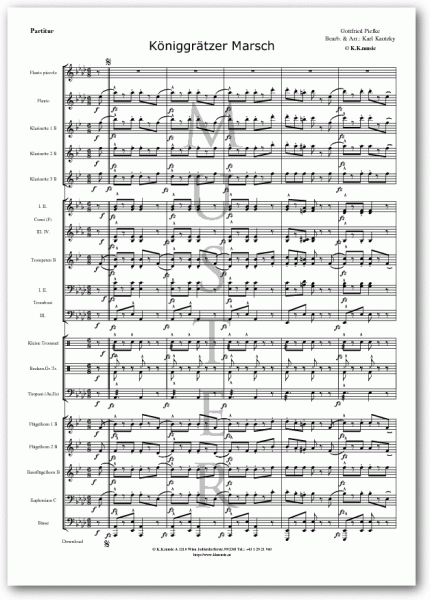 PIEFKE, Gottfried - Königgrätzer Marsch (Blasmusik)