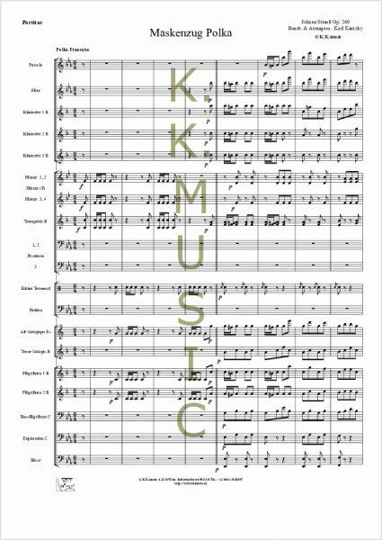 STRAUSS, Johann - Maskenzug Polka (Blasmusik)
