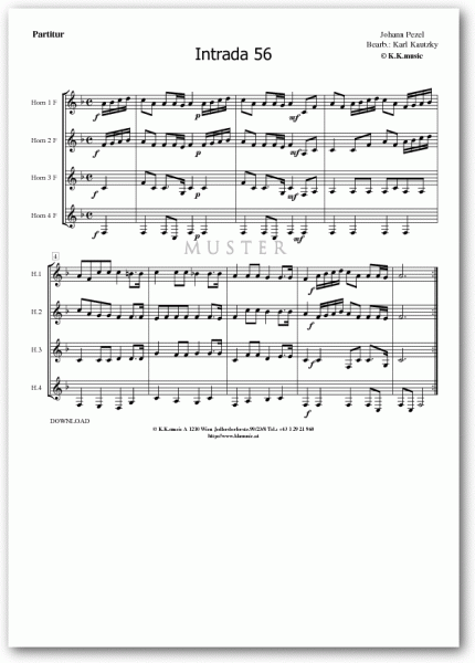 PEZEL, Johann - Intrada 56 (Hornquartett)