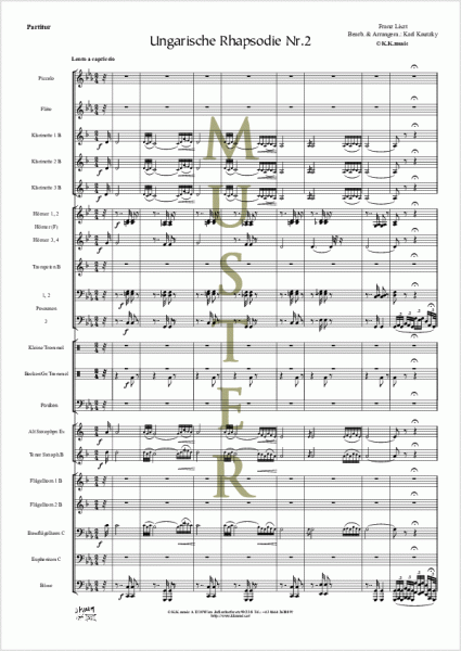LISZT, Franz - Ungarische Rhapsodie Nr. 2 (Blasmusik)