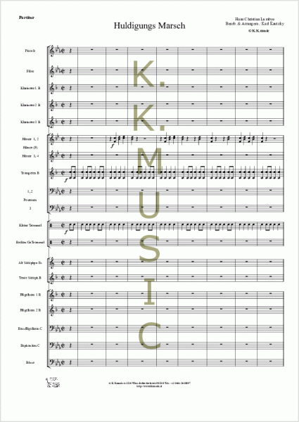 LUMBYE, Hans Christian - Huldigungs Marsch (Blasmusik)