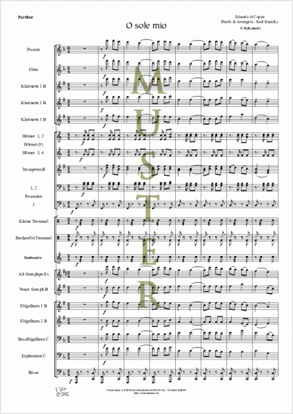 CAPUA, Eduardo di - O Sole mio (Blasmusik)