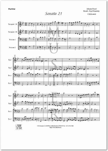 PEZEL, Johann - Sonata 21 (Blechbläserquartett)