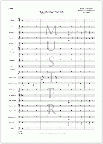 STRAUSS, Johann - Egyptischer Marsch (Blasmusik)