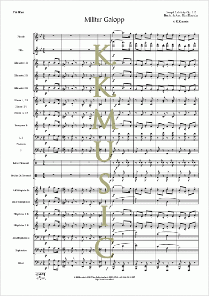 LABITZKY, Joseph - Militär Galopp (Blasmusik)