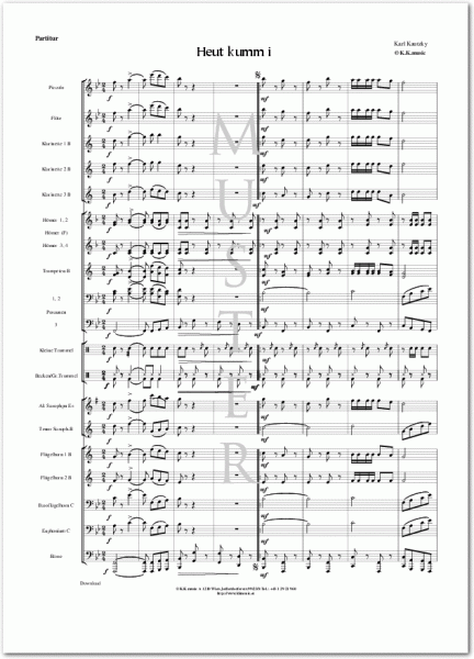 KAUTZKY, Karl - Heut kumm i (Blasmusik)